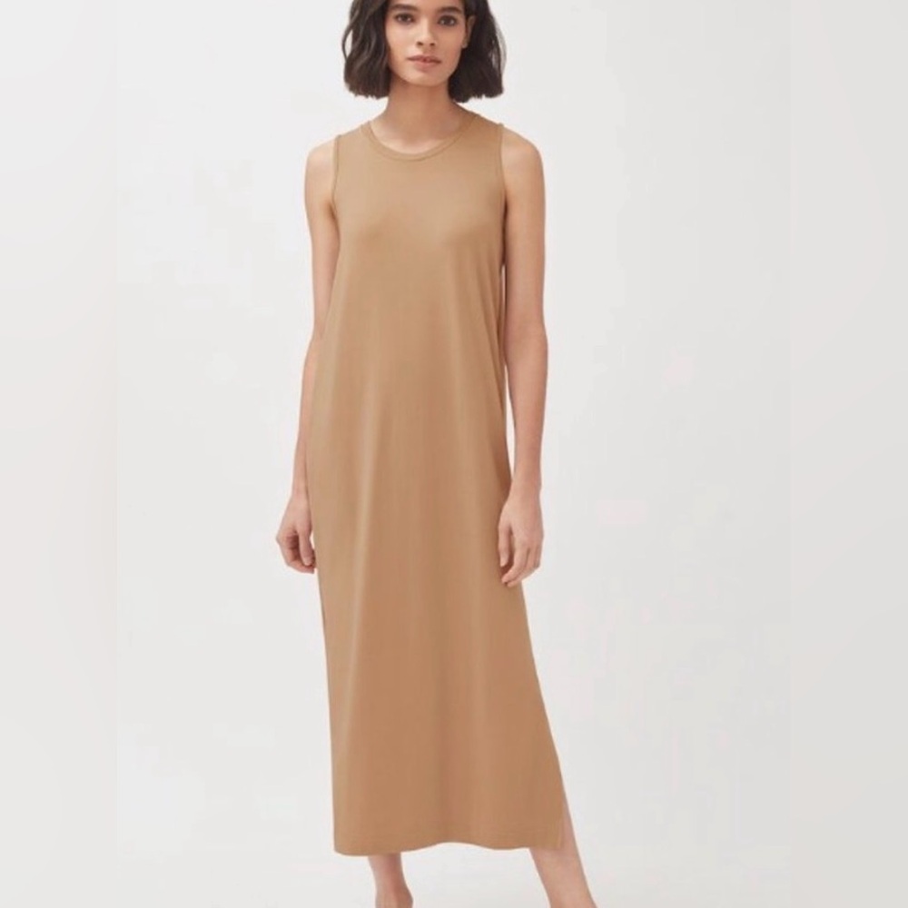 Cuyana Sleeveless Maxi Dress in Tan Size XS